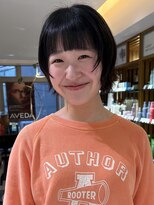 ビファインクーアヴェダ(Be fine coo AVEDA)&nbsp;ちびウルフ　フルバング　レイヤーボブ/