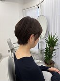 くびれショート×ブラウンカラー　TABBYカット