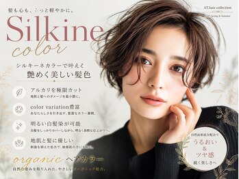 エーティーヘアコレクション 自由が丘(AT.hair collection)の写真/ 【毛髪改善低アルカリヘアカラー】白髪を隠す時代は終わり。“活かす”自然派カラーで肌映えも実現◎