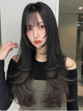 サロンドアイ(salon de i) 韓国風ウェーブレイヤー × ダークモカ