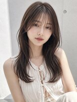 ノア 三宮店(NOA)&nbsp;【NOA】韓国風ロングレイヤーシースルーバングショコラベージュ