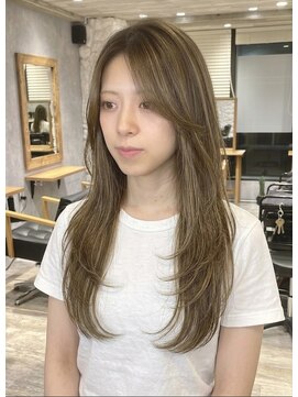 モアナ バイ ヘッドライト 上田店(Moana by HEADLIGHT) Moana上田#韓国風ハイレイヤー#グレージュ#韓国風ヘア