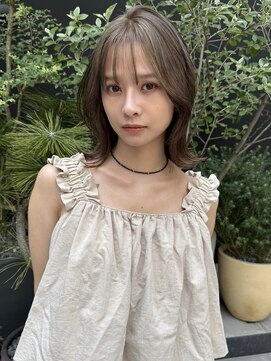 ラニヘアサロン(lani hair salon) オリーブカラー ブリーチ無しカラー イルミナダブルカラー