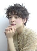 透明感カーリーショート＃センシュアルショート＃インナーカラー