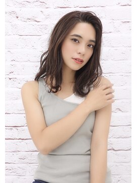 オーロ 西宮店(ORO) アッシュカラーの色っぽミディ重感ウェーブ