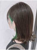 大人気インナーカラー☆グリーン