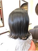 切りっぱなしロングボブ