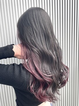 リベラ(LIBERA) 《TARO》ミルクティーピンク　アッシュブラック　インナーカラー