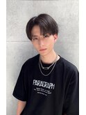 前下がりセンターパート