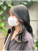ダブルカラーインナーカラーホワイトベージュケアブリーチ