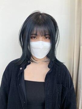 バディヘア ルーツ(BUDDY HAIR ROOTS) ウルフカット/ボブウルフ/顔まわりカット/ブルーブラック