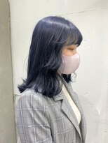 ダブルカラーブルーベージュカラーケアブリーチハイトーンカラー