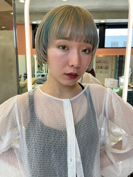 ロンドルーチェ 心斎橋(Lond luce) ダークアッシュ/ミディアムレイヤーカット［髪質改善/縮毛矯正］