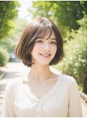 ふんわりミディアムボブ