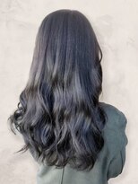 アース 錦糸町店(HAIR&MAKE EARTH)&nbsp;ナチュラルブルーブラック艶感ストレート美肌透明感ブルーカラー