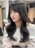 小顔美人レイヤーカット×ナチュラルグレージュ30代40代50代