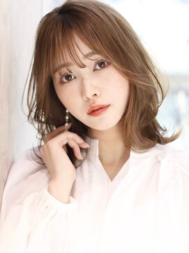 グランド(GRAND) 大人かわいい/ひし形レイヤー/ベージュアッシュ/20代30代40代