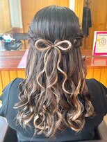 エクステンション クーチャー(Extention Cu'cha)&nbsp;編み込みリボン　ハーフアップ