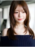 ☆レイヤーカット毛先ワンカールくせ毛風カール薄めバングデジパ