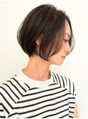 葛西ハイライト白髪ぼかしショートボブ小顔カットレイヤーカット