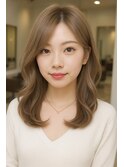 韓国風ゆるふわヘア＊ミルクティーカラー