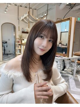 ロンドアベニール 北千住(Lond avenir) ミニウルフレイヤーカット顔周り前髪韓国ミディアムロング北千住