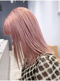美髪ミディアム顔周りレイヤー韓国ヘア_ba361541