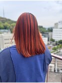 #アンブレラ #オレンジ #ダブルカラー #ハイトーン #インナー