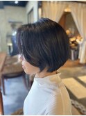 30代40代50代　丸みショートボブ　多毛　骨格補正　大人ショート