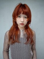 ギークス(GEEKS)&nbsp;【GEEKS渋谷】マッシュウルフ/ハッシュカット/オレンジ/レイヤー