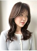 くびれレイヤーミルクブラウン春カラーブリーチなし20代3p北浦和