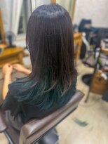 アーシェ 横浜店(A'SHE)&nbsp;暗髪に映えるグリーンカラー