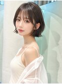 ボブ/ミニボブ/切りっぱなしボブ/レイヤー/外ハネボブ/韓国