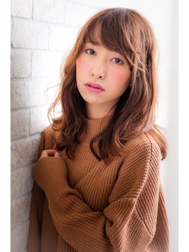 エルデ ナインズ ヘアー スタンド 川口店(elde 9's HAIR STAND) 76モーブカラーのワイドバングで大人かわいいくびれミディ 川口