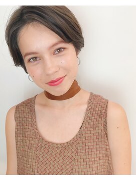グッデイ ヘアー(GOOD DAY HAIR) 小顔 ワンサイドショート ブランジュ ハイライト ダブルバング