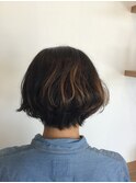 パーマ風ボブ