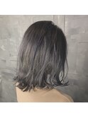 アネモネグレー外ハネロブ　大人可愛いヘア　梅ヶ丘ヘアサロン
