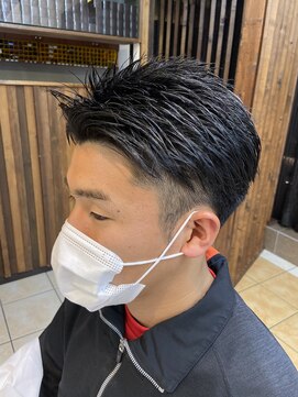 クオリス 上板橋店(QUALIS) 刈り上げベリショアップバングスタイル【ツーブロ×ビジネス】