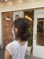 ムーン(moon) #透けカラー#カーキグレージュ#大人かわいい#フェザーバング