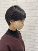 髪質改善眼鏡に似合う艶髪マッシュショート/束間/フェミニン