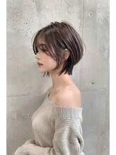 リコヘアー(LiCO HAIR)&nbsp;前下がりショートボブ×アッシュブラウン