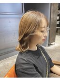 外ハネボブ/ミルクティーベージュ/くびれミディアム/20代30代