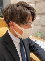 ニアウ 太田店(Niau)&nbsp;センターパートニュアンスパーマスパイラルパーマメンズパーマ