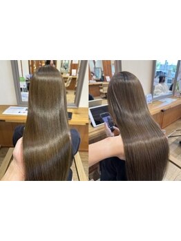 【圧倒的リピート率】潤い×ダメージレスな自然な縮毛矯正◎思わず触れたくなる手触りに♪