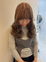 ワイドバングのイエローオリーブベージュ