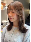 イメチェン外ハネボブ美髪ワイドバング顔周りレイヤーカット