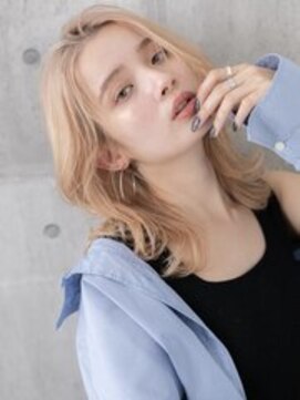 ポケット(pocket) #59/イメチェン/ホワイトブロンド/外ハネボブ/ワイドバング/仙台