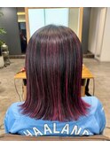 ワンブリーチハイライトピンク