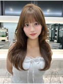 レイヤーカット小顔に見せるヘア/韓国ヘア/髪質改善/福岡/博多
