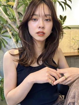 サイン 渋谷(SIGN) 韓国ヘアーハッシュカットレイヤーカットグレージュブリーチ無し